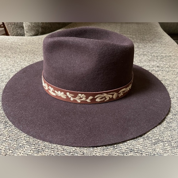 Wyeth Liam 100% wool felt flat brim hat NWT adjustable lined - Picture 3 of 16